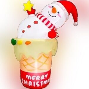 Festive Snowman Christmas Inflatable 6 ft